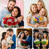 A collage of elegant pearl crown cake toppers featuring women and men in various poses.