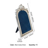 European-Style Velvet Jewelry Display Stand with Silver-Plated Floral Detail