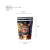 A set of paper cups featuring Five Nights at Freddy's characters for a birthday party kit.
