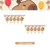 A set of ten pennants featuring cute capybara illustrations for a birthday party decoration kit.