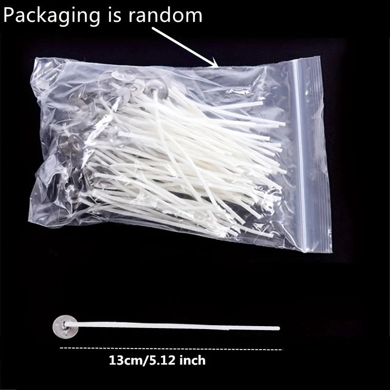 Smokeless Candle Wicks for Soy Wax and Pillar Candles (100-Pack)