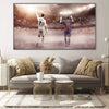 Inspirational football poster featuring Cristiano Ronaldo celebrating on a field against a blurred stadium background.