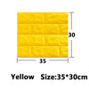 Yellow 3D foam wall panels measuring 35 by 30 centimeters