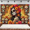 Day of the Dead Skeleton & Floral Backdrop for Party Photo Booth