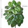A lush artificial Monstera plant with 36 silk green leaves, measuring 51.18 inches tall.