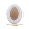 Elegant oval wooden wall photo frame with a light beige oval insert and white border