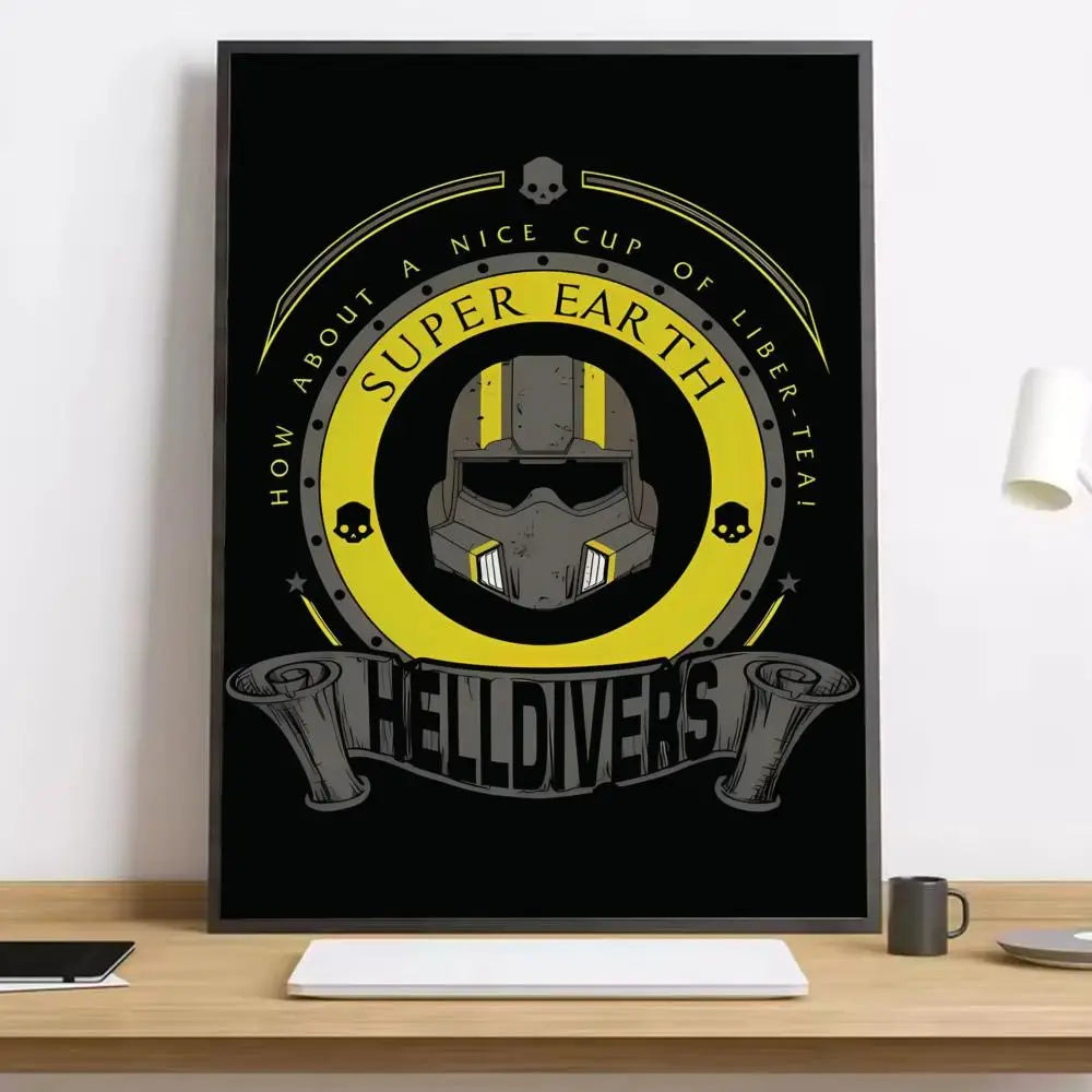 Helldivers II HD Canvas Art Print – Game-Inspired Wall Decor