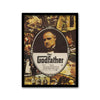 Black and white canvas wall art featuring various scenes and portraits from The Godfather film series