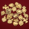 Gold Sacred Heart Charms for Jewelry Making