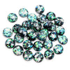Mixed Color Resin Cabochons with Metal Foil Backing for Jewelry Making