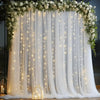 Elegant Tulle Backdrop Set with USB String Lights for Weddings & Parties