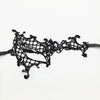 Elegant black lace half face mask for masquerade and costume parties