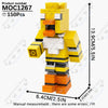 A yellow and orange Five Nights at Freddy's character minifigure built from building blocks.