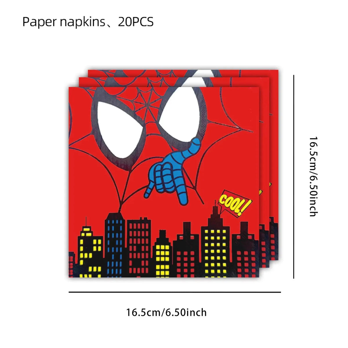 Superhero Birthday Party Tableware and Decoration Kit