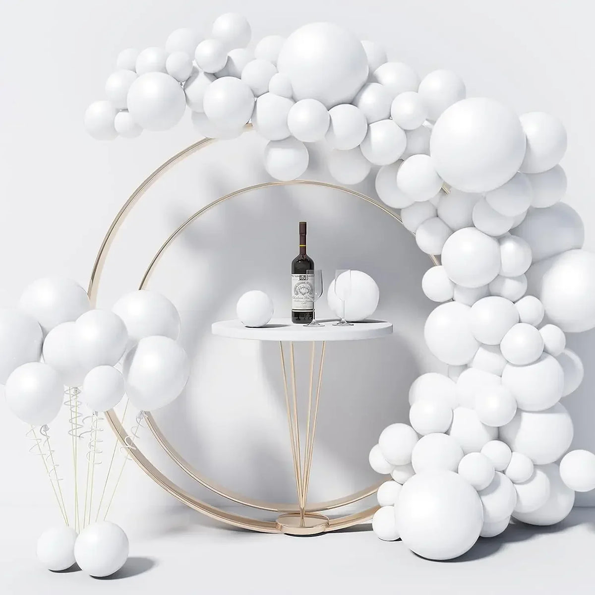 Matte White Balloon Variety Pack for Parties and Events