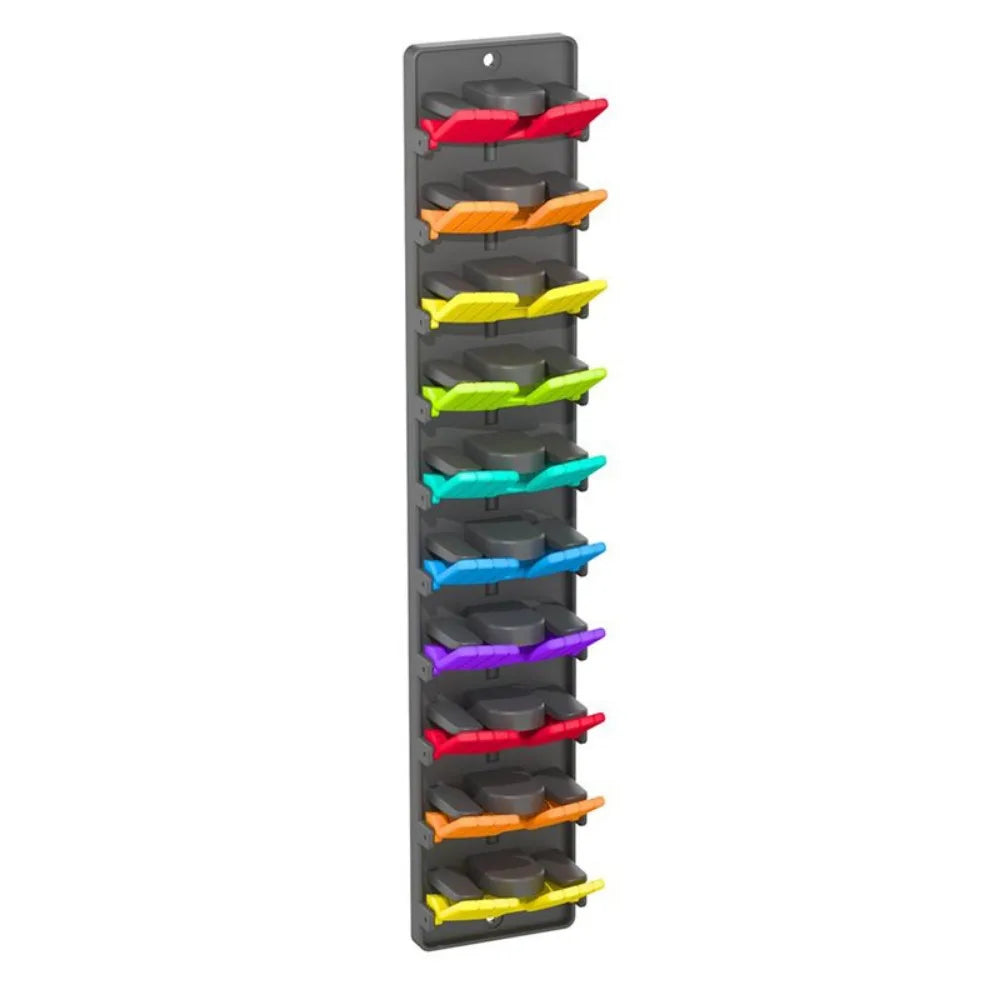 Wall-Mounted Hat Organizer with Spring Clips