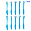 A set of 10 baby boss themed party decorations and disposable tableware featuring blue and light blue elements.