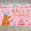 Cute Capybara Cartoon Birthday Party Backdrop