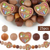 A collection of brown silicone beads shaped like hearts, leaves, and geometric pieces for DIY jewelry and crafts.
