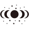 20-Piece Acrylic Moon & Star Wall Decals with 3D Mirror Finish