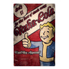 Vintage rusty cola metal wall sign featuring a smiling cartoon character giving a thumbs up