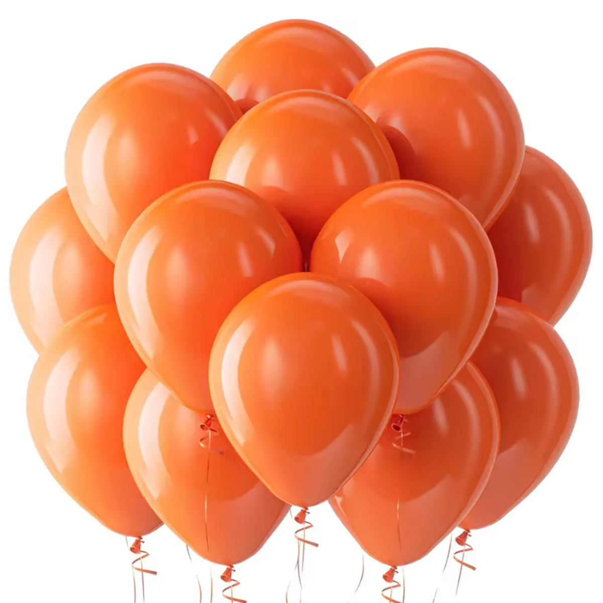 A pack of pastel pink and blue latex balloons floating against a white background.