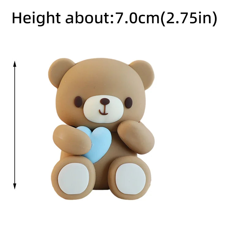 A light brown cartoon elephant figure with blue accents, shown from the front.