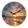 Wooden Patterned Wall Clock with Silent Quartz Movement