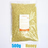 A package of 500g Honey Waxing Beans for body hair removal in a clear plastic bag.