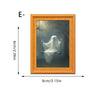 A framed painting featuring a ghostly figure in a hammock, displayed in an orange retro photo frame.