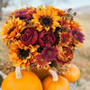 Silk Sunflower Wreath Bouquet for Home & Wedding Décor