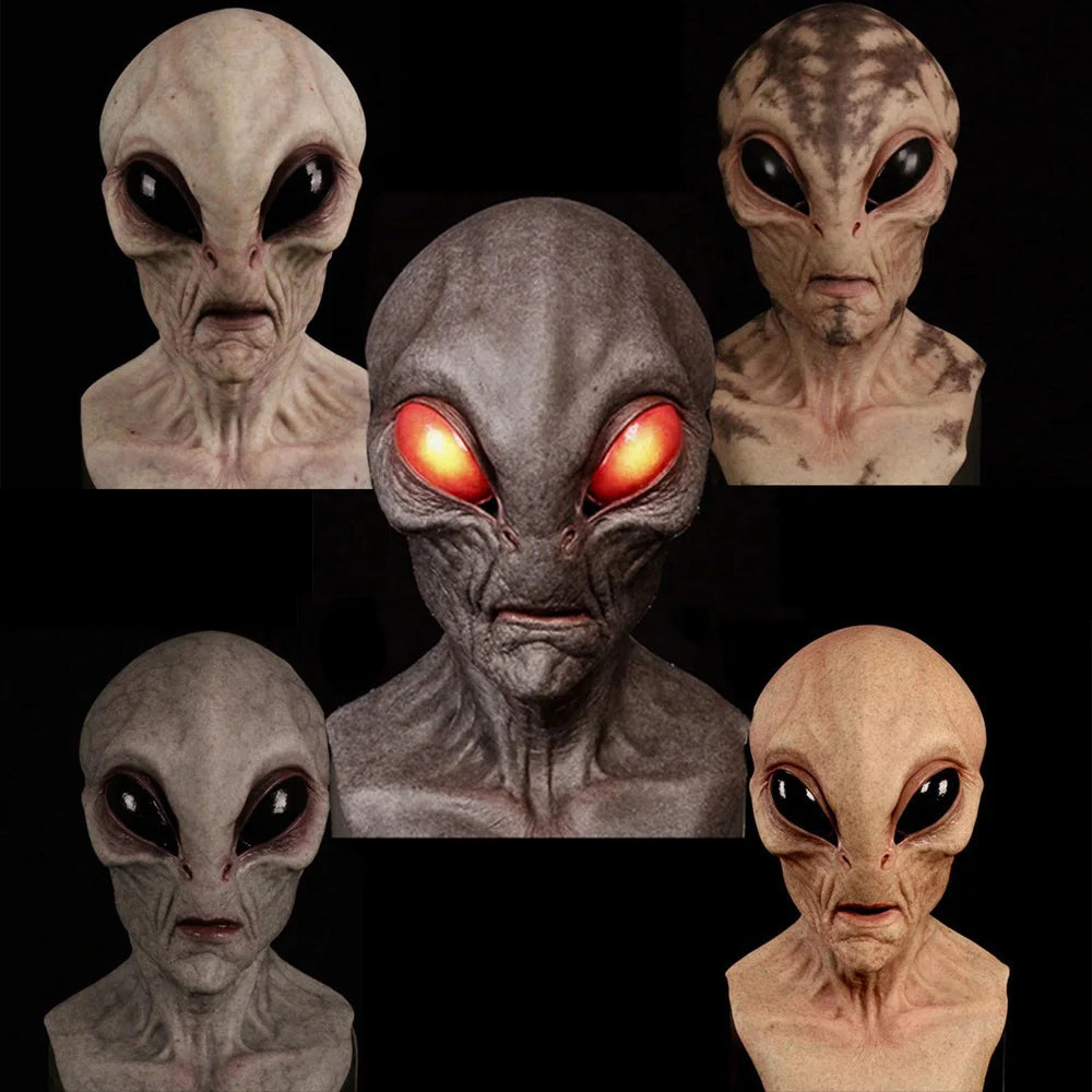 UFO Alien Latex Mask for Halloween Cosplay