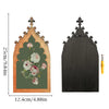 Vintage Gothic Church Window Wooden Wall Plaque - Antique Rose Finish
