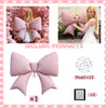 Pink decorative pearl bow balloon weight for party celebrations included with a square frame