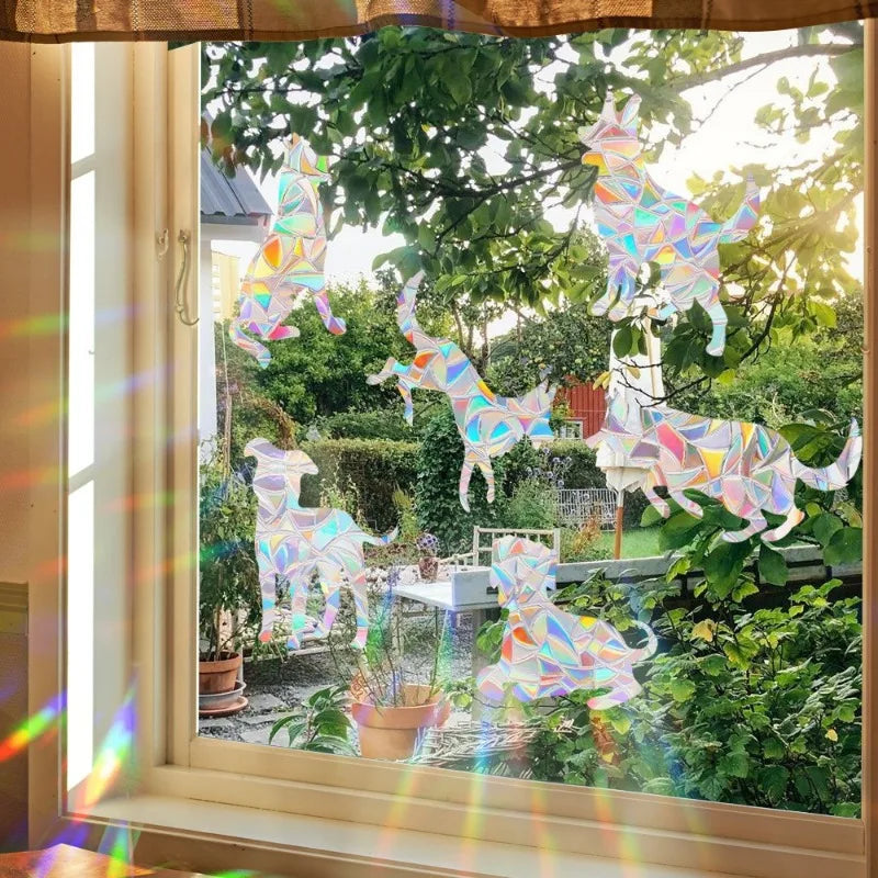 Rainbow Prism Window Stickers – 29 Assorted Sun Catcher Designs