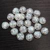 Mixed Color Resin Cabochons with Metal Foil Backing for Jewelry Making