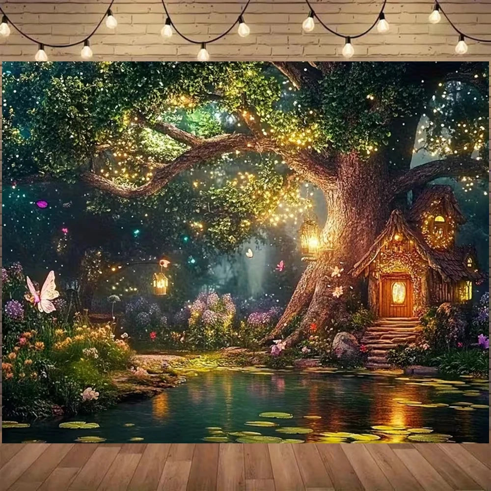 Enchanted Forest Birthday Party Photography Backdrop