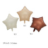 Un set de dix ballons en feuille d'or, trois couleurs : beige clair, bronze et brun foncé.