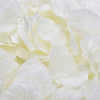 White silk rose petals arranged in a fluffy cluster for weddings and decor