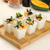 Clear Plastic Mini Dessert Cups with Spoons – Square Parfait & Appetizer Bowls for Parties