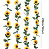 230cm Silk Sunflower Garland for Wedding and Home Decor