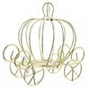 A golden pumpkin carriage candy box for weddings and parties, featuring a decorative metal design.