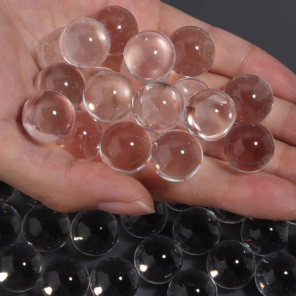 Crystal-Look Acrylic Round Beads for Crafts and Decor