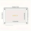 A rectangular acrylic photo frame with measurements listed in both centimeters and inches.