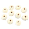 Collection de perles de peluche beiges et crème pour fabrication de bijoux DIY.