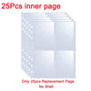 25 pieces of inner replacement pages for a photo card album binder, no shell.