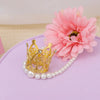 Mini Pearl Crown Cake Toppers for Weddings & Parties