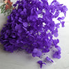 A cluster of purple dried hydrangea flowers used for home decor