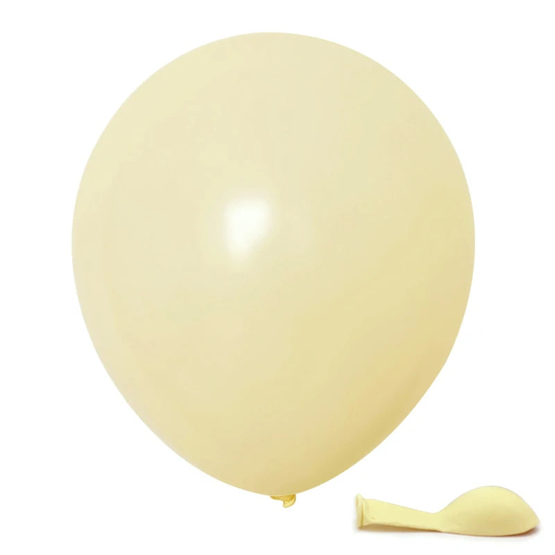 A single pale yellow balloon and a small yellow balloon are shown against a white background.