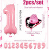 40-Inch Cowboy Cow Number Foil Balloon Set